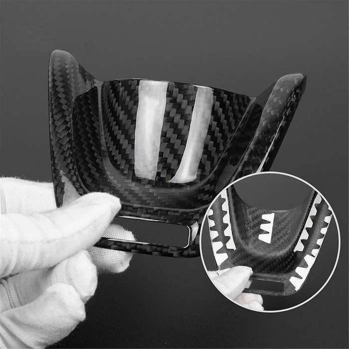 Carbon Fiber Steering Wheel Panel Sticker for 2018-2022 Control Button Frame Cover