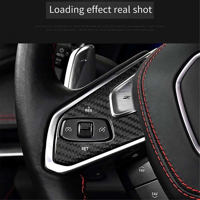 Carbon Fiber Steering Wheel Panel Sticker for C8 2020-2023 Steering Wheel Decoration