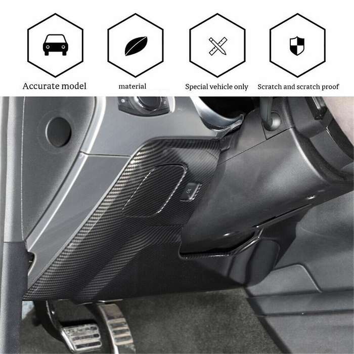 Carbon Fiber Steering Wheel Under Decoration Cover Trim Stickers for 2015-2021 Interior Accessories