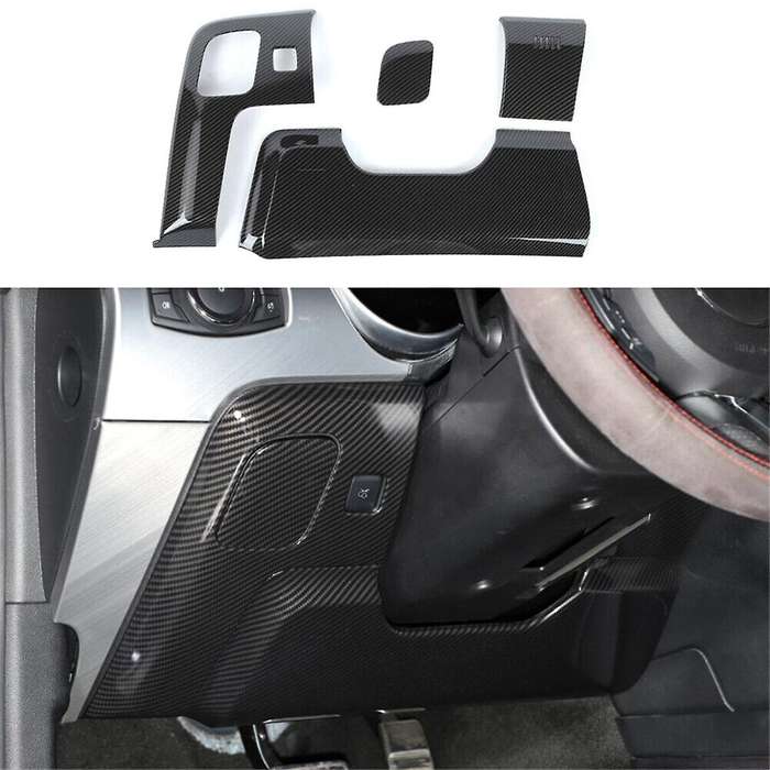 Carbon Fiber Steering Wheel Under Decoration Cover Trim Stickers for 2015-2021 Interior Accessories