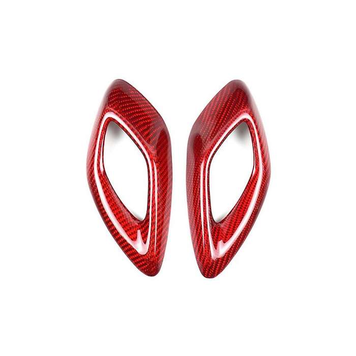 Carbon Fiber Sticker Car Inner Handle Cover Accessories for 2016-2023(Red)