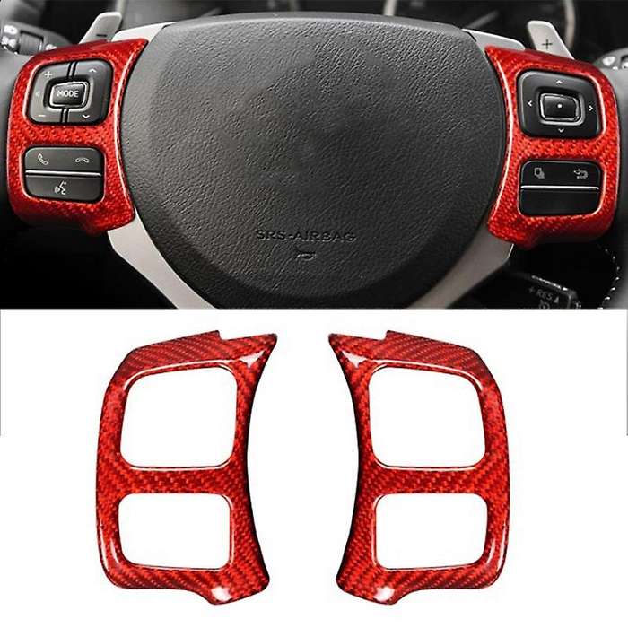 Carbon Fiber Sticker Trim Car Steering Wheel Button Frame Decor Cover for NX IS