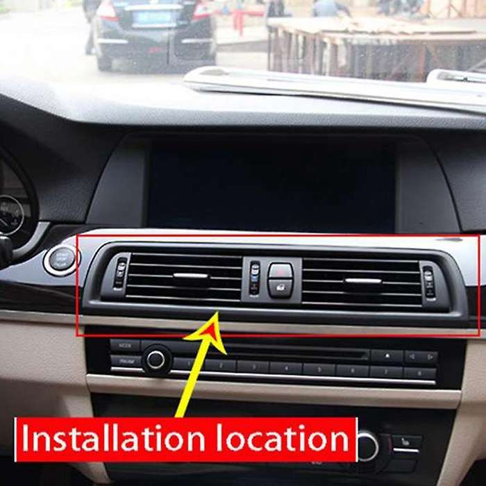 Carbon Fiber Style ABS Console Air-Conditioning Vent Cover Trim for 5 Series F10 2011-2017