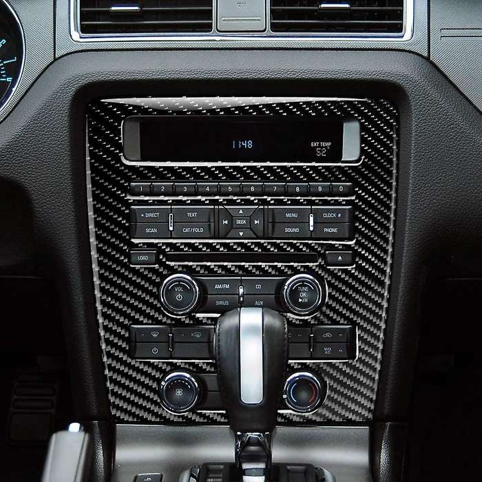 Carbon Fiber Stickers, Central Control CD Panel Cover Moulding, Car Interior Stickers for 2009-2013,