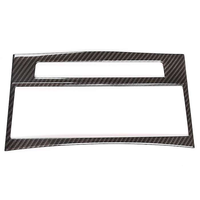 Carbon Fiber Style ABS Inner Center Console CD Button Frame Trim Sticker for E Class W212 2012-2015