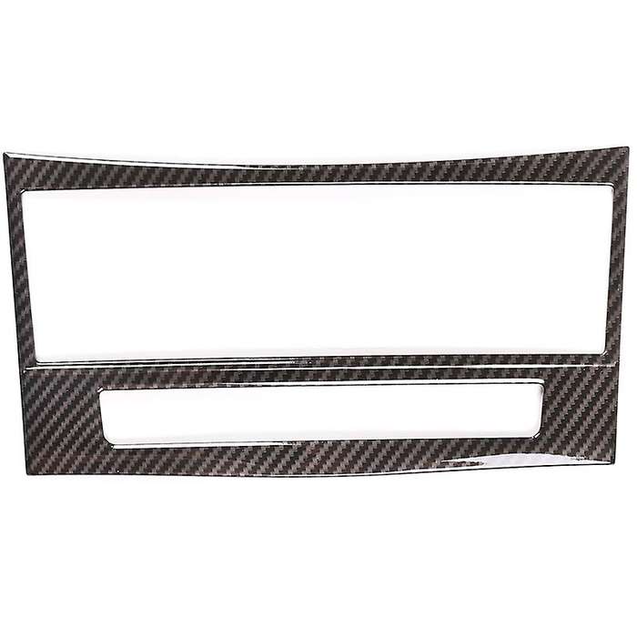 Carbon Fiber Style ABS Inner Center Console CD Button Frame Trim Sticker for E Class W212 2012-2015
