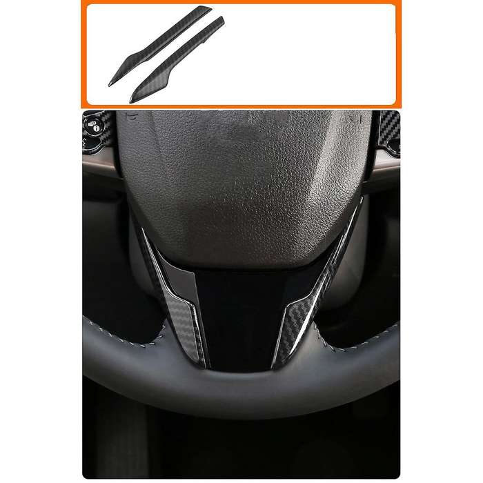 Carbon Fiber Style Car Steering Wheel Button Decor Frame Cover Trim for -V 2017-2021 Accessories, 3P