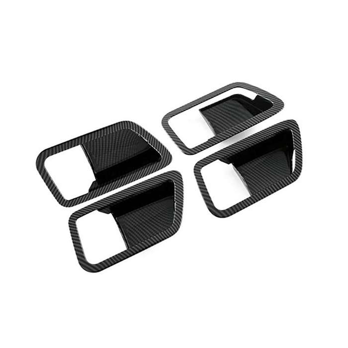 Carbon Fiber Style Inner Door Handle Frame Decoration Cover for 2022-2023 Interior Stickers