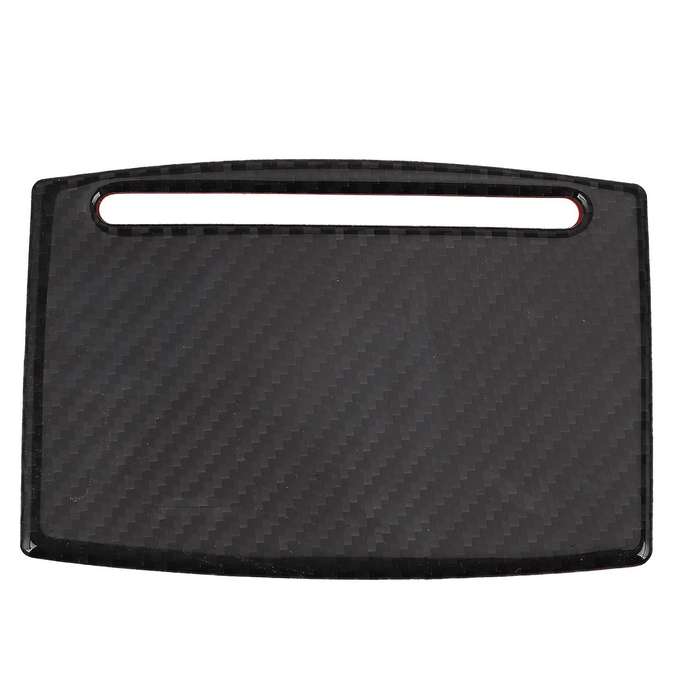 Carbon Fiber Styling Water Cup Panel Cover Sticker Trim for A6 C7 A7 Interior Console Armrest Storag