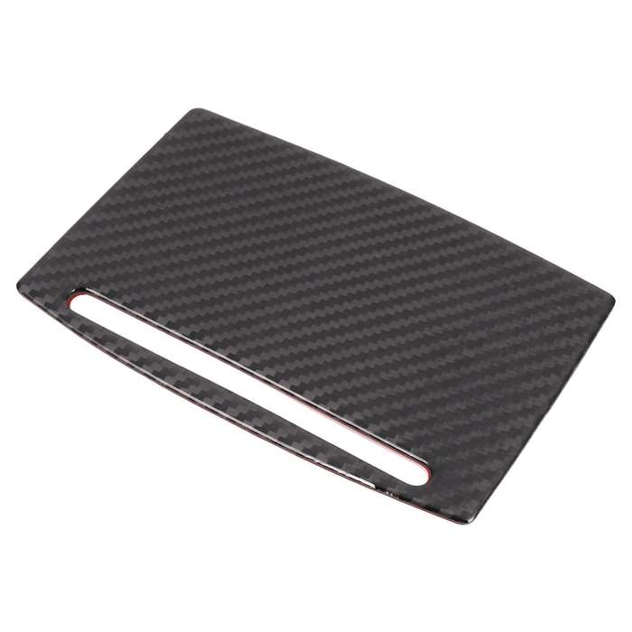 Carbon Fiber Styling Water Cup Panel Cover Sticker Trim for A6 C7 A7 Interior Console Armrest Storag