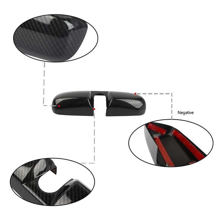 Carbon Fiber Universal Rearview Room Mirror Cover Interior Accessories for EP3 FD2