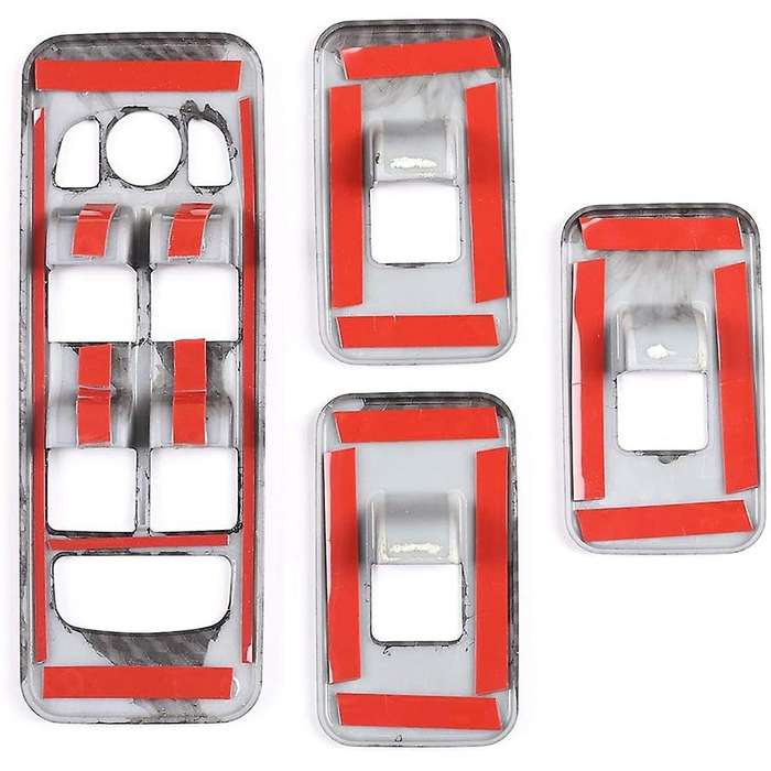 Carbon Fibre Car Window Glass Lift Switch Button Frame Cover Trim for Sport 2020