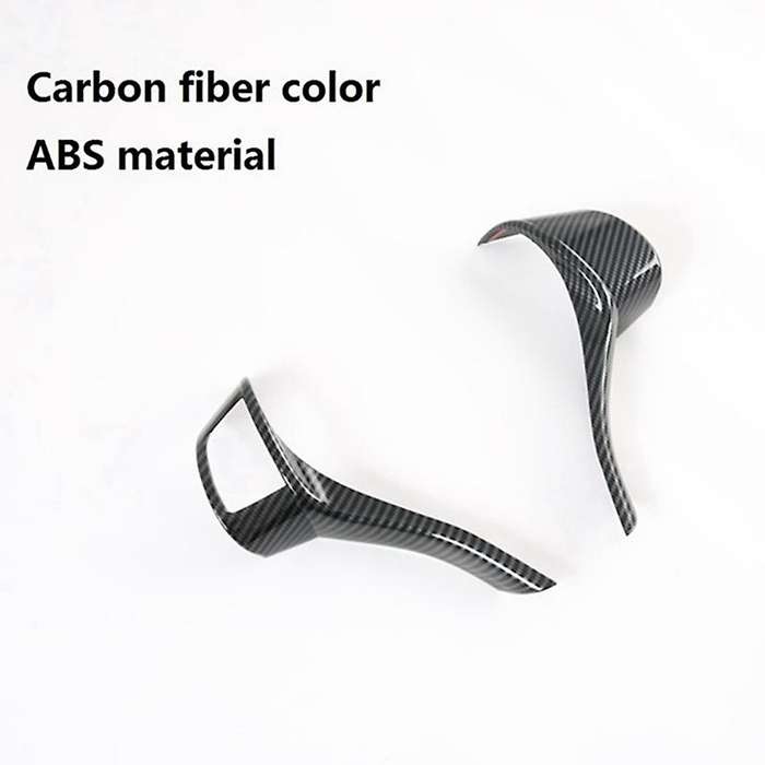 Carbon Fibre Car Steering Wheel Panel Button Cover Trim Decorative Sticker for Navara NP300 2019-202