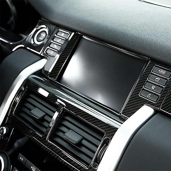 Carbon Fibre Central Control Air Vent Outlet Frame Cover Trim Car Accessories for Sport 2015-2019