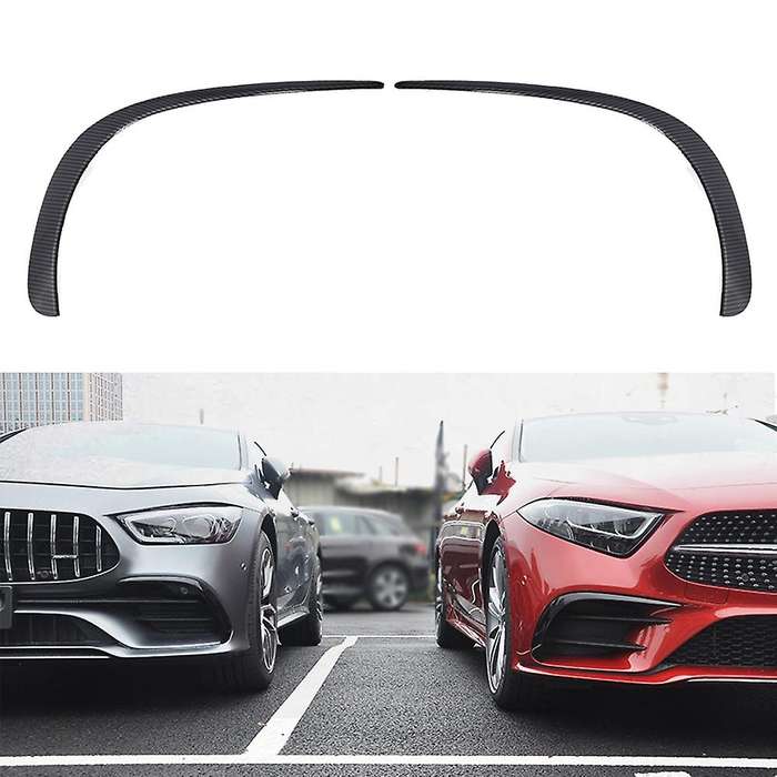 Carbon Front Bumper Lip Splitter Spoiler Canards Air Knife Trim for CLS350 CLS400 CLS300 CLS53 AMG63