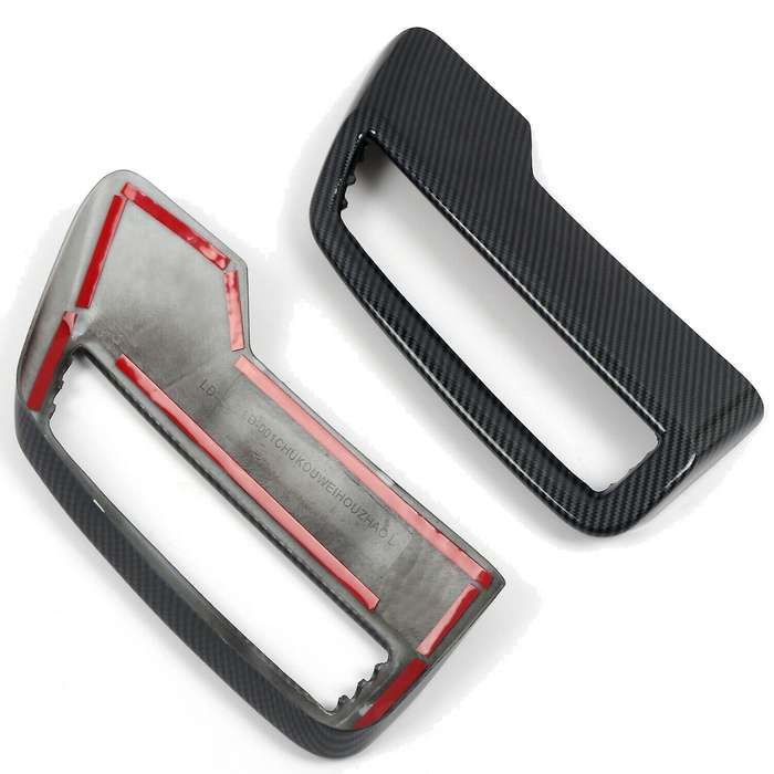 Carbon Tail Throat Exhaust Pipes Cover Bumper Bezel Decoration Trim for 3008 5008 Allure 2016-2020