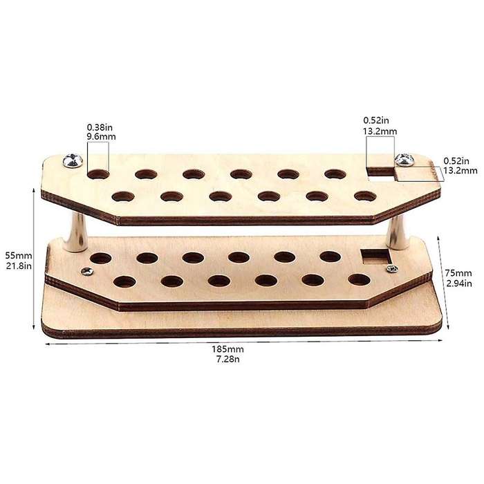 Carving Storage Rack Multi Hole Organizer Wooden Rack for Carving Tools