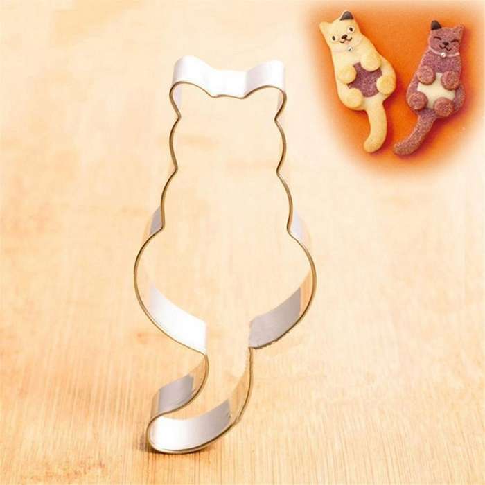 Cat Shaped Aluminium Baking Cake Mould Cookie Cutter Mold Sugarcraft Baking Accessories