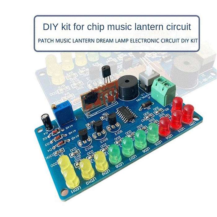 CD4060 SMD Music Lantern Circuit Kit Music Light Circuit Board Electronic DIY Skill Training In-Line