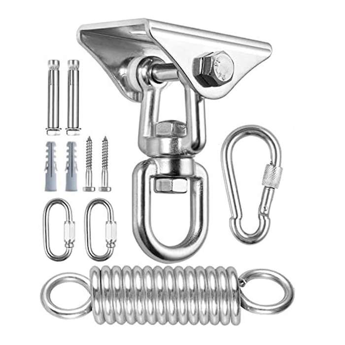 Ceiling Hook Hanging Chair Swing Spring Up to 450KG Capacity 360  Rotatable Bracket for Hammock Punc