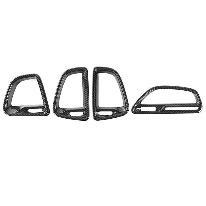 Center Console Air Condition Outlet Vent Trim ABS Interior Accessories for 2015-2021 (Carbon Fiber)