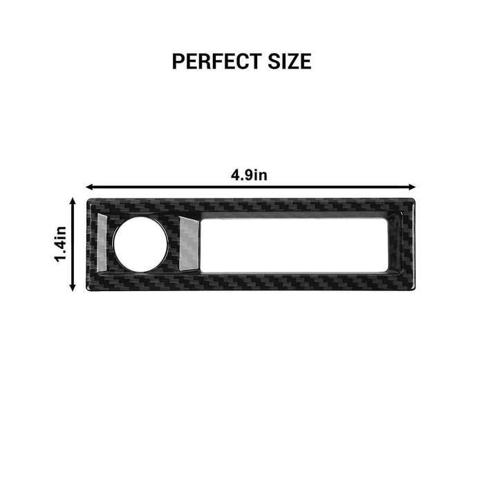 Center Console Armrest Box Switch Button Cover Trim Frame for 2021 2022 2023 Accessories (ABS Carbon