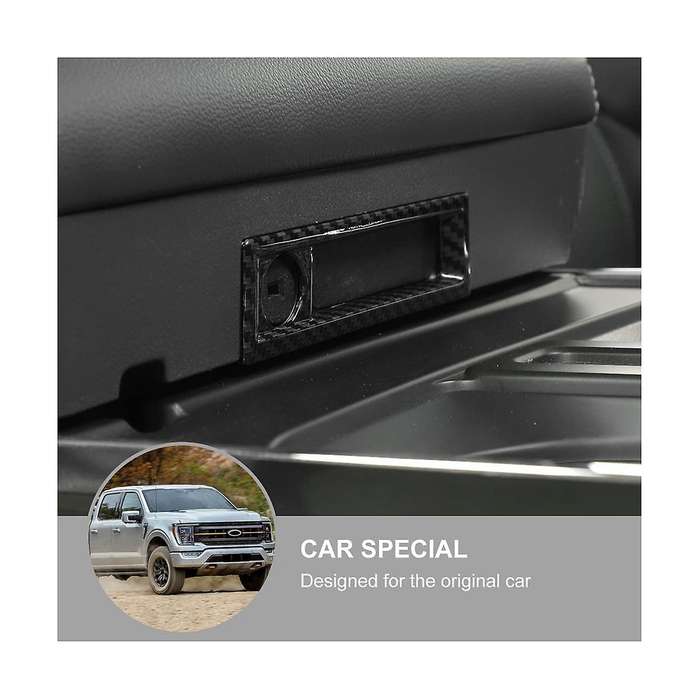 Center Console Armrest Box Switch Button Cover Trim Frame for 2021 2022 2023 Accessories (ABS Carbon