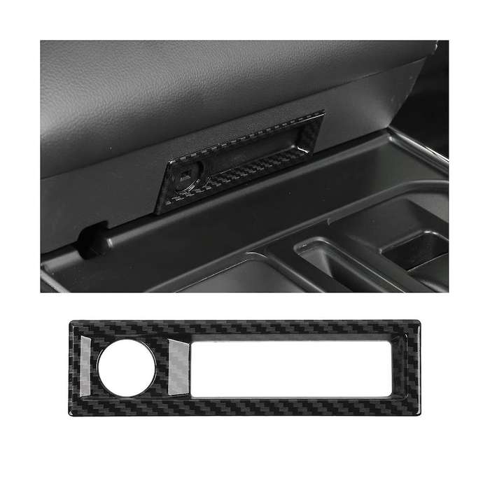 Center Console Armrest Box Switch Button Cover Trim Frame for 2021 2022 2023 Accessories (ABS Carbon