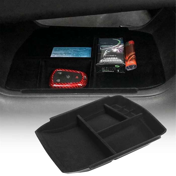 Center Console Bottom Storage Tray for XT5 2016-2023 XT6 2020-2023 Flocked Organizer Storage Box Acc