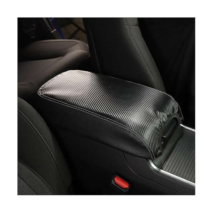 Center Console Cover Armrest Pad Cover Trim for Charger 300C 2011-2023 Accessories - Carbon Fiber