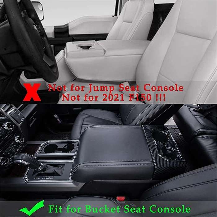 Center Console Cover for 2015-2020 / F250 F350 F450 and Expedition Leather Arm Rest Box Lid Middle