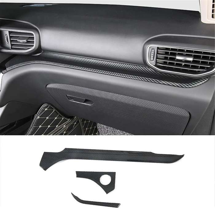 Center Console Dashboard Strip Trim Cover Carbon Fiber for Explorer 2020 2021 2022 Accessories