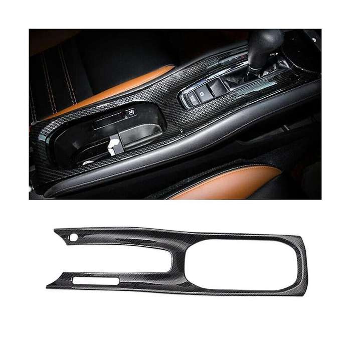 Center Console Gear Shift Panel Cup Holder Cover Trim Accessories for -V VEZEL 2015-2022 ,ABS Carbon