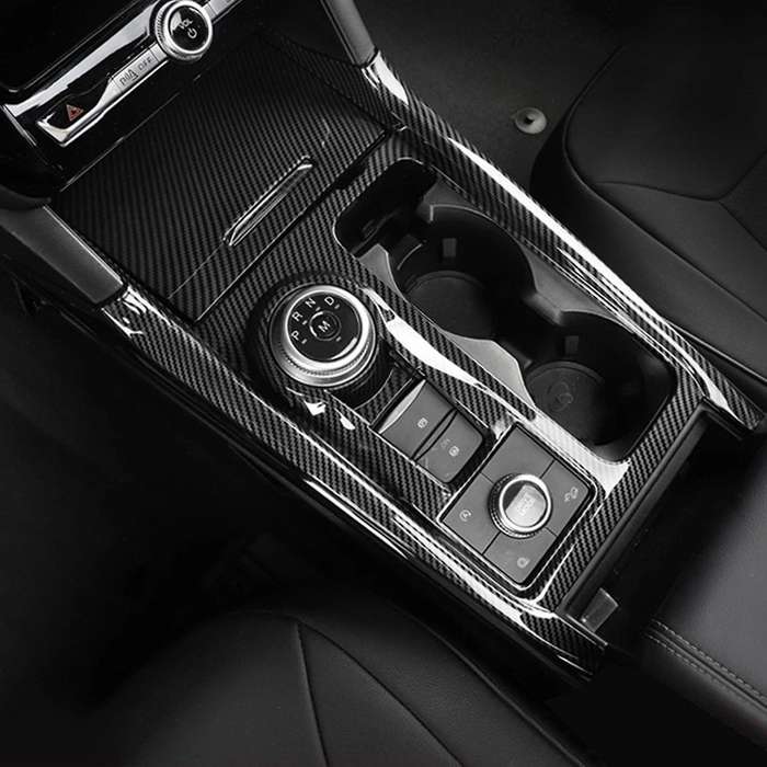 Center Console Gear Shifter Cup Panel Decoration Sticker Trim for Explorer U625 2020 2021 Matte Silv