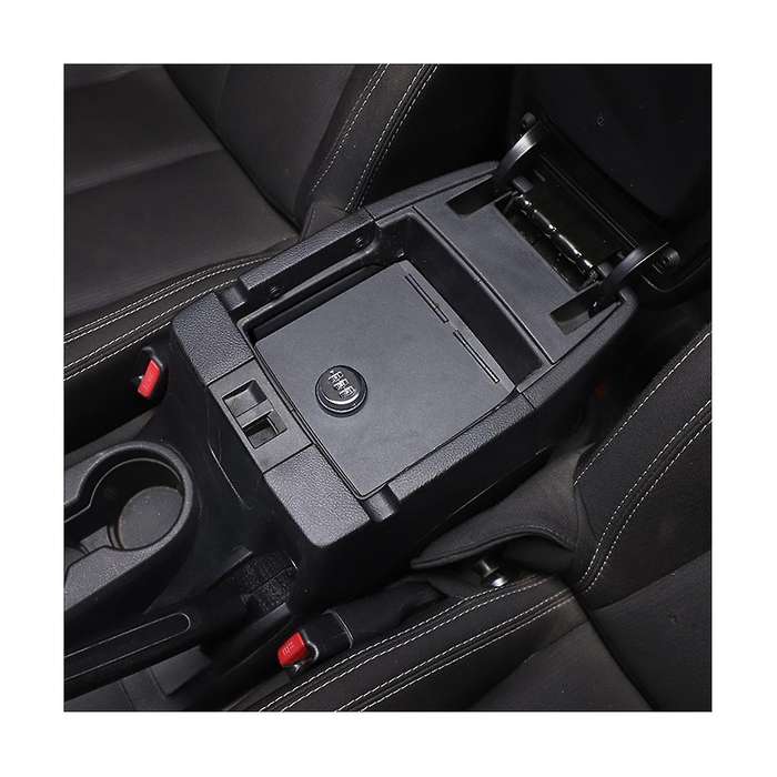 Center Console Lock Safe Box for 2011-2017 Wrangler JK Armrest Vault Organizer Tray with 3 Digit Co