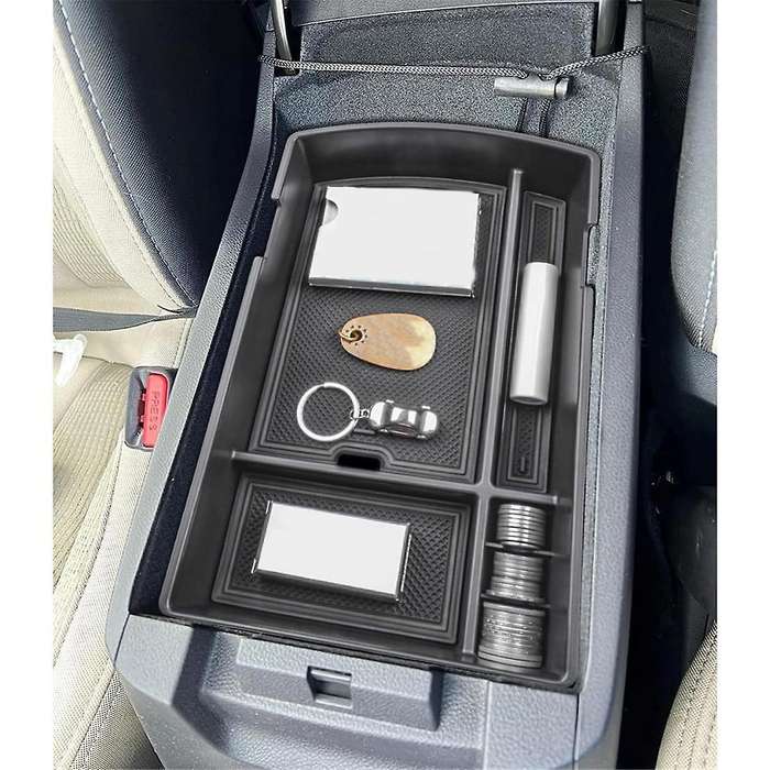 Center Console Organizer for 2019-2024 Armrest Storage Box Tray Interior Accessories, Black