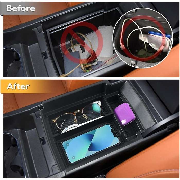 Center Console Organizer for BZ4X Solterra 2023 2024 Armrest Storage Box Insert Tray Accessories