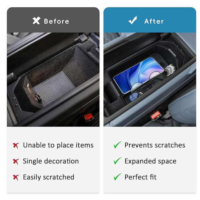 Center Console Organizer for 5 Series G60 2024 Tray Insert Secondary Storage Box Accessories
