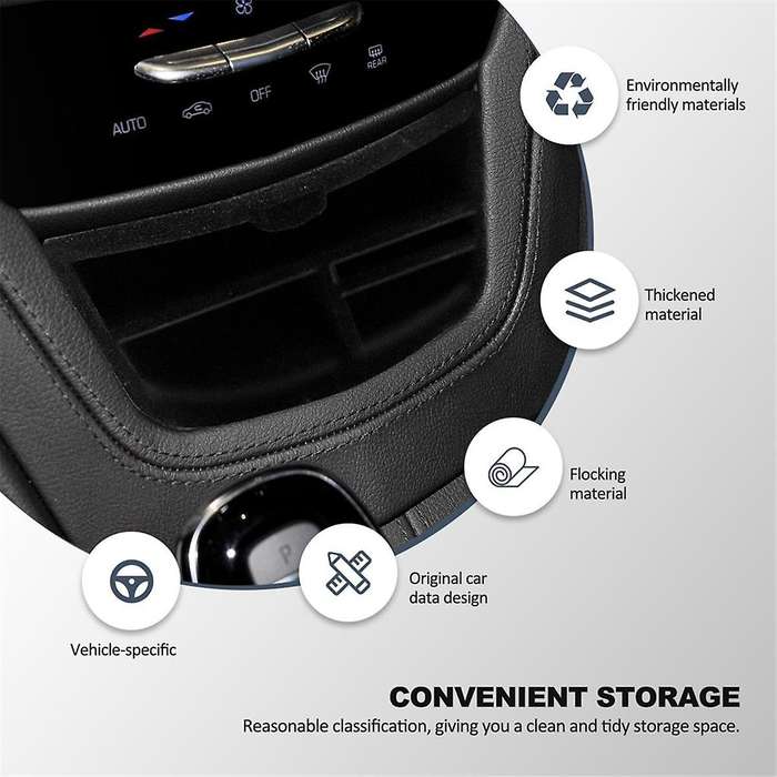 Center Console Organizer for XT5 2016-2023 XT6 2020-2023 Flocked Storage Organizer Console Tray Sto