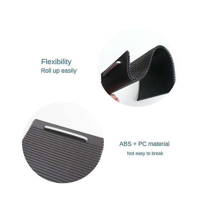 Center Console Sliding Shutters Cup Holder Roller Blind Cover for Magotan B6 B7 12-16 Cc 10-18(balck