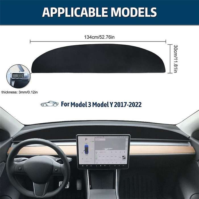 Center Console Sun Protection Pad Instrument Panel Light-proof Pad Sunshade and Sun Protection for M