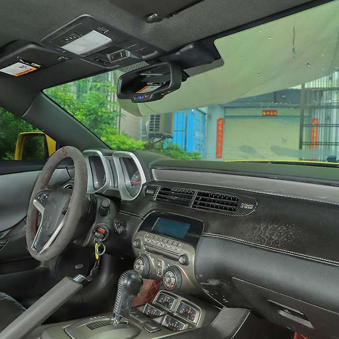 Central Air Outlet Panel Decoration Cover Stickers Interior Accessories for 2010-2015,Carbon Fiber