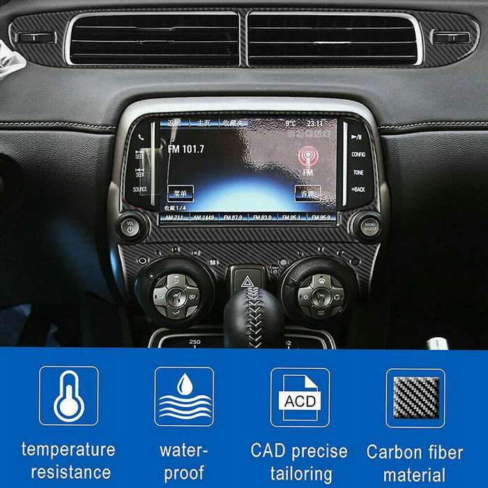 Central Console Panel Air Conditioner Outlet Trim Cover Carbon Fiber for 2010-2015 Accessories