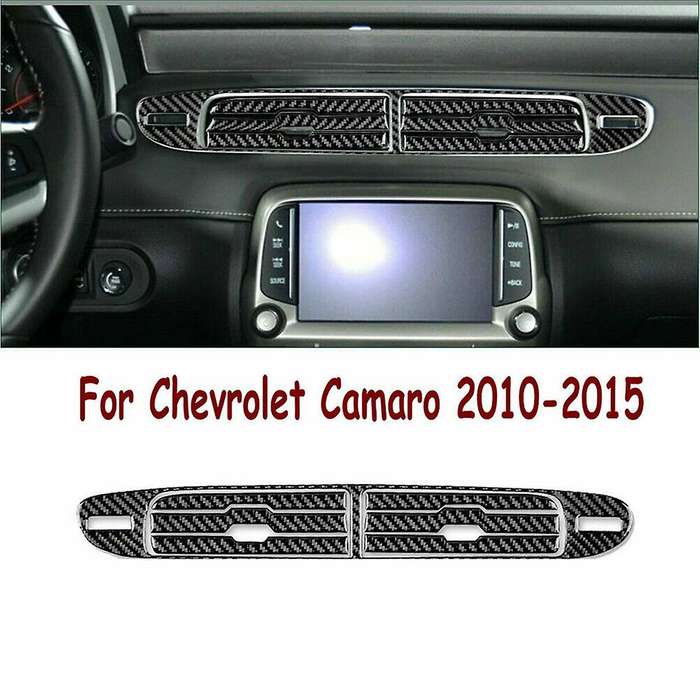 Central Console Panel Air Conditioner Outlet Trim Cover Carbon Fiber for 2010-2015 Accessories