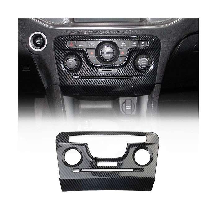 Central Control A/c Air Conditioner Panel Cover for Charger 2011-2014 Accessories ,abs Carbon Fiber