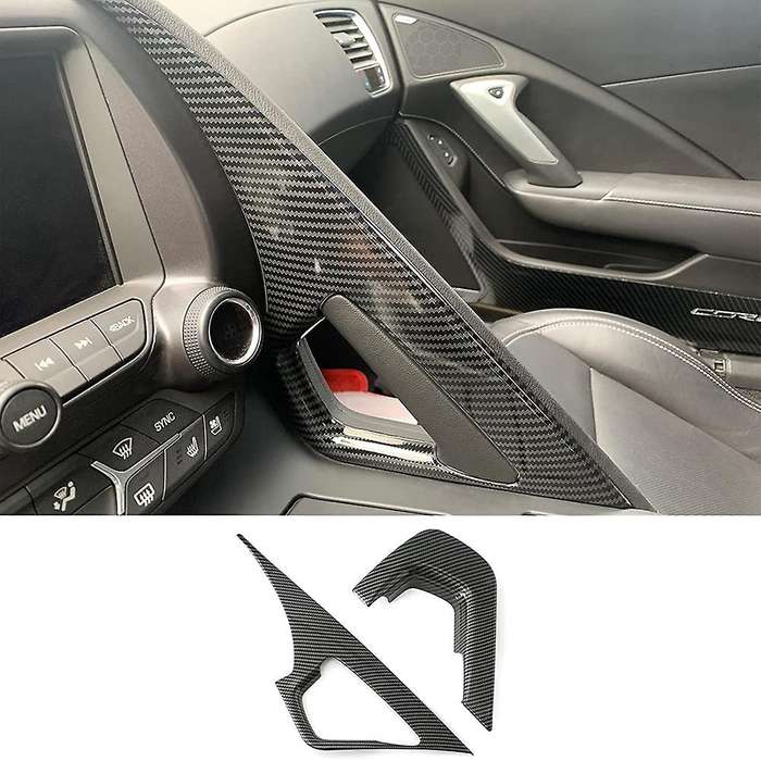 Central Control Armrest Cover for C7 2014 2015 2016 2017 2018 2019 Accessories ABS Carbon Fiber