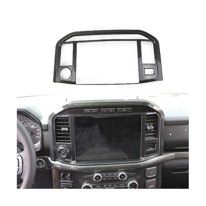 Central Control Navigation Screen Panel Cover Trim for 2021 2022 2023 Accessories - Abs Carbon Fiber