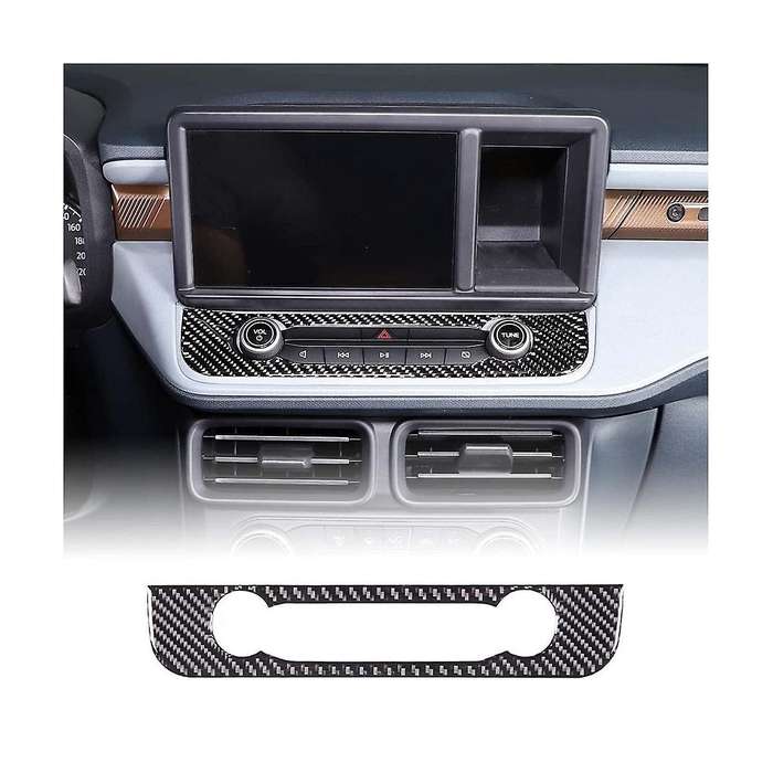 Central Control Multimedia Knob Button Frame Cover Trim for 2022 2023 Accessories - Soft Carbon Fib