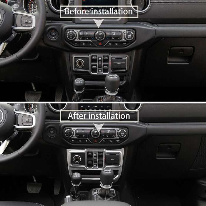 Central Control Panel Trim Decoration Cover Window Control Panel for Wrangler JL 18+