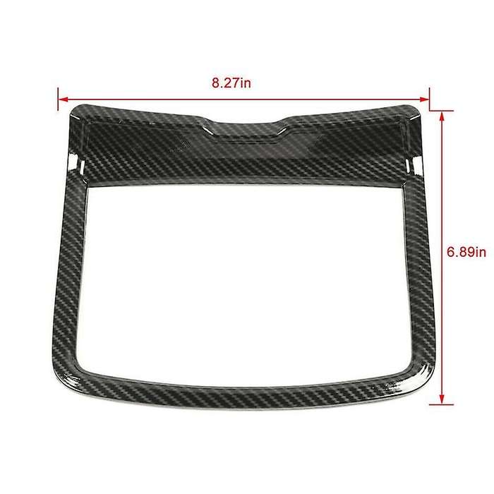 Central Cup Holder Cover Frame Bezels Trim Sticker ABS for Charger 300C 2011-2020 (Carbon Fiber Blac